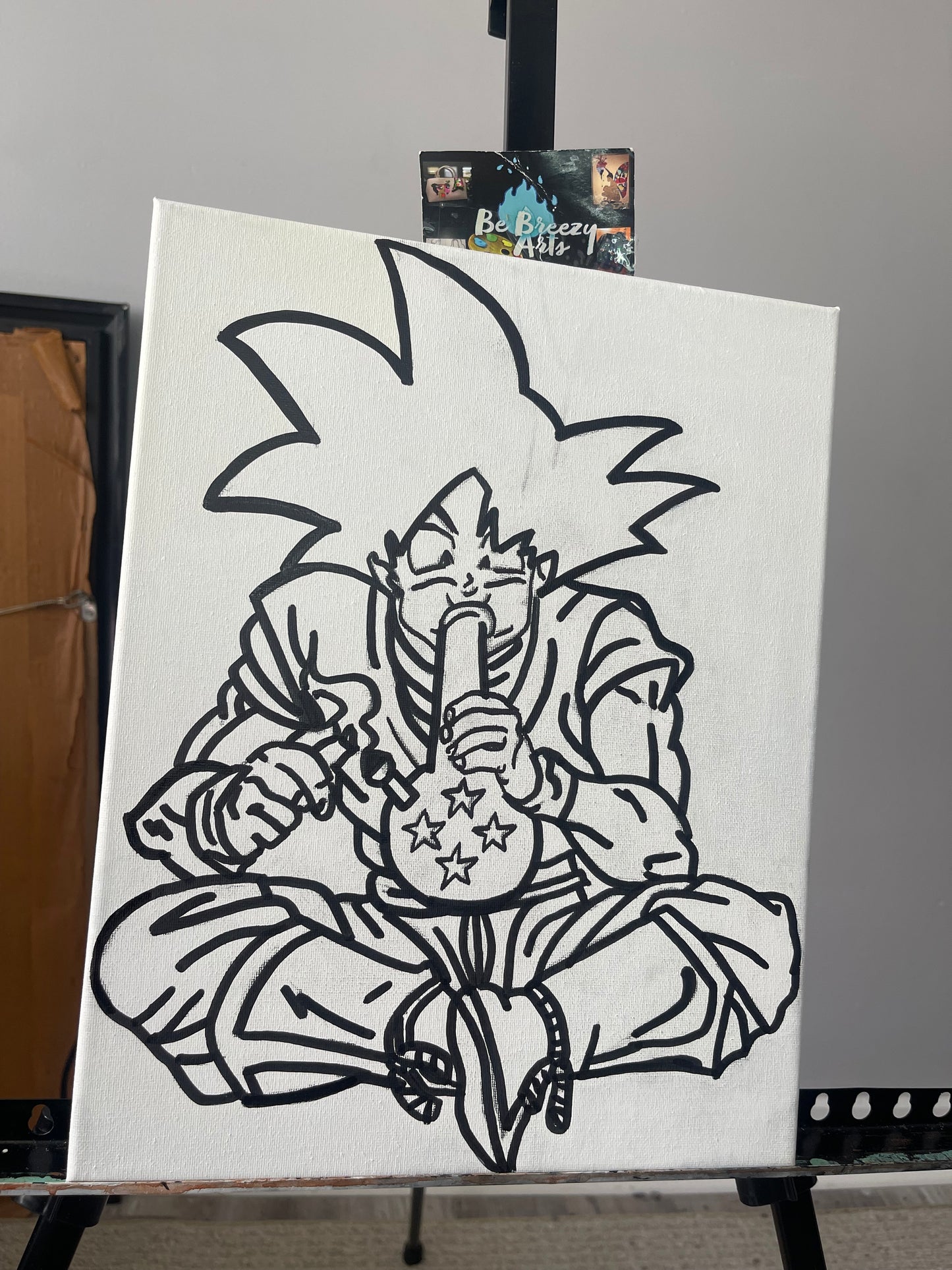 Goku 4/20 Pre Drawn Canvas Kit