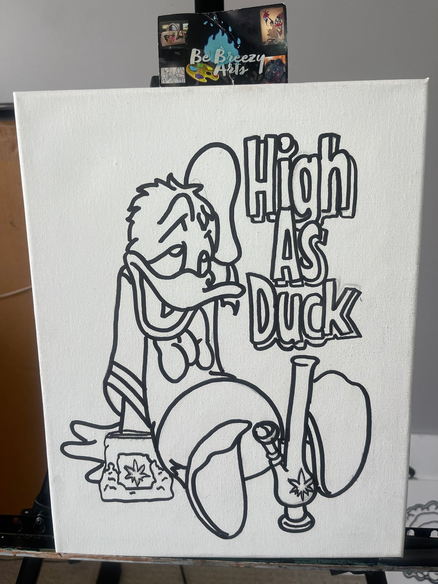 Donald Duck 4/20 Pre Drawn Canvas Kit