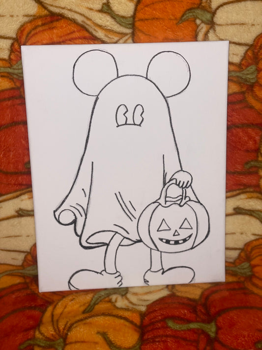 Mickey Mouse👻 Pre Drawn Canvas Kit