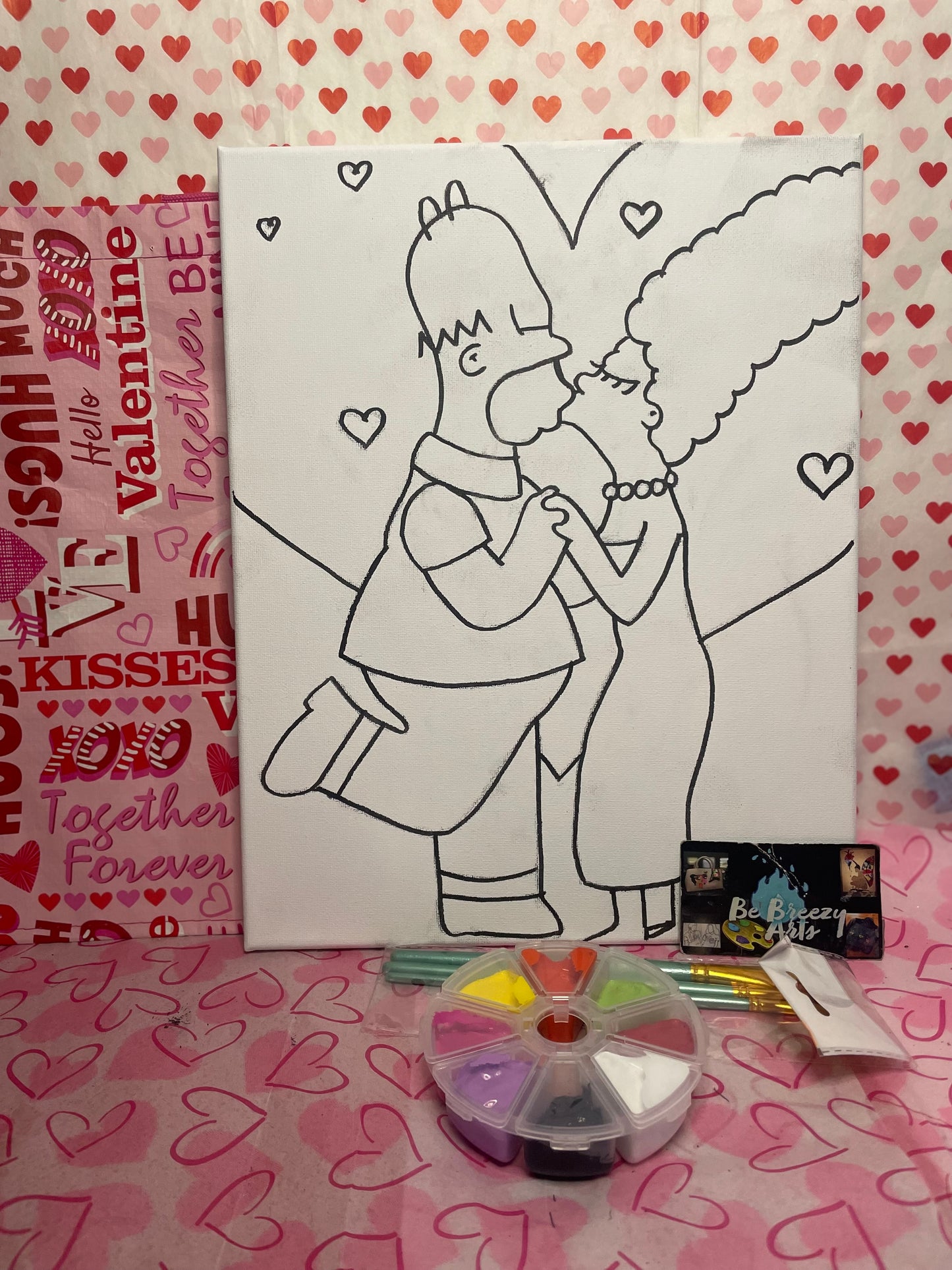 Simpsons❤️ Pre Drawn Canvas Kit