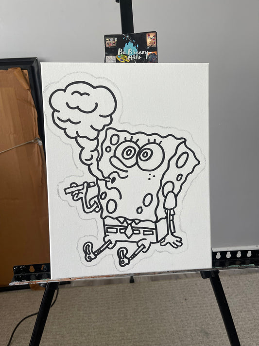 SpongeBob 4/20 Pre Drawn Canvas Kit