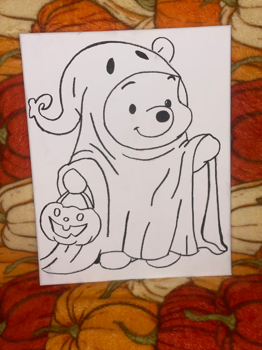 Winnie The Boo👻 Pre Drawn Canvas Kit