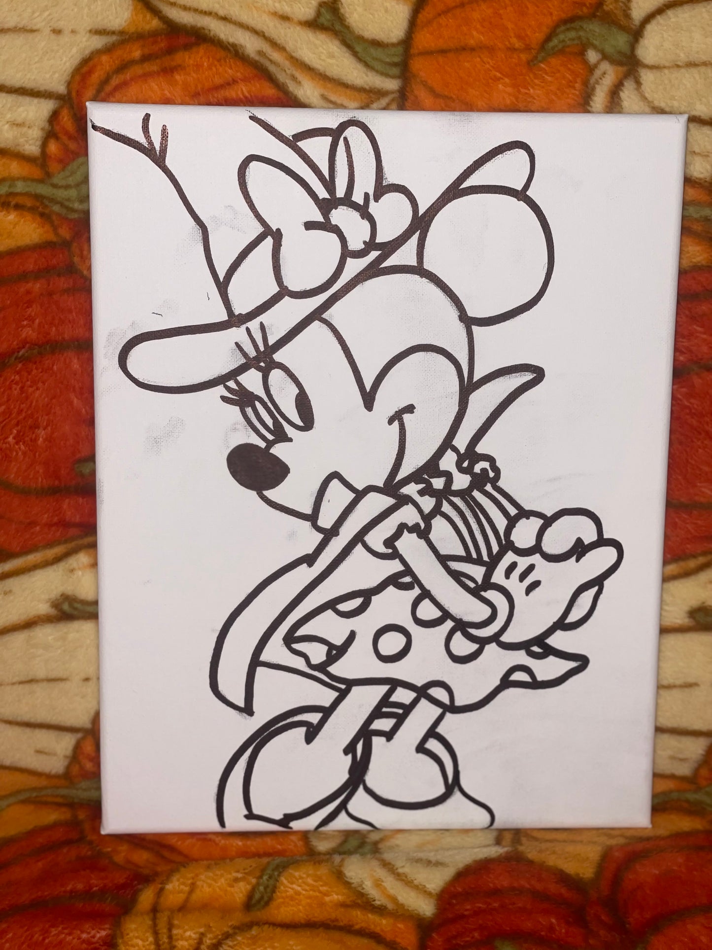 Minnie Mouse🎃 Pre Drawn Canvas Kit