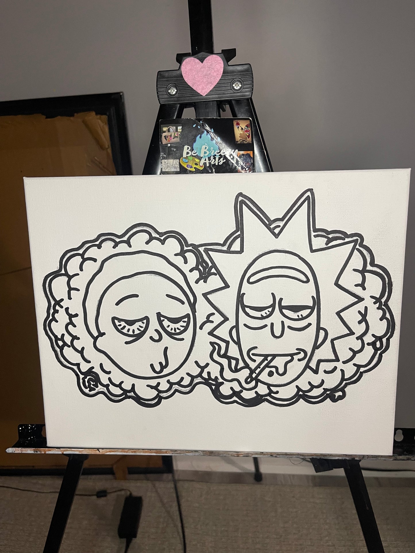 Rick & Morty 4/20 Pre Drawn Canvas Kit