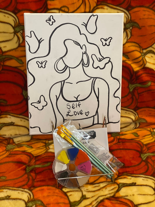 Self Love❤️ Pre Drawn Canvas Kit