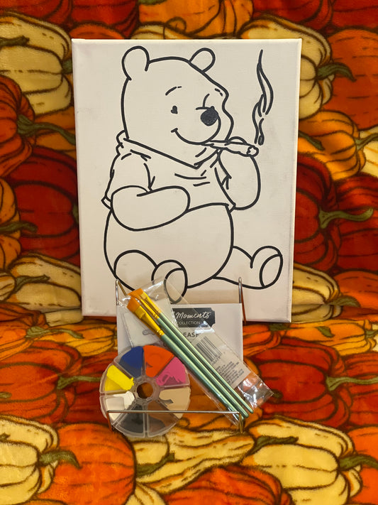 Winnie The Pooh 4/20 Pre Drawn Canvas Kit